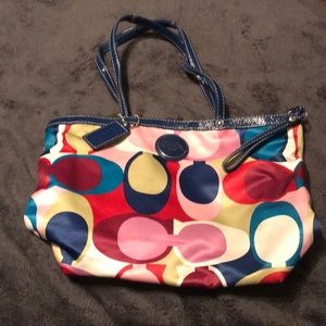 Coach multicolor C purse bag authentic